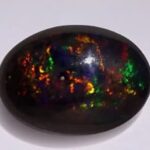 Oval Cabochon Black Opal – 9.63 ct